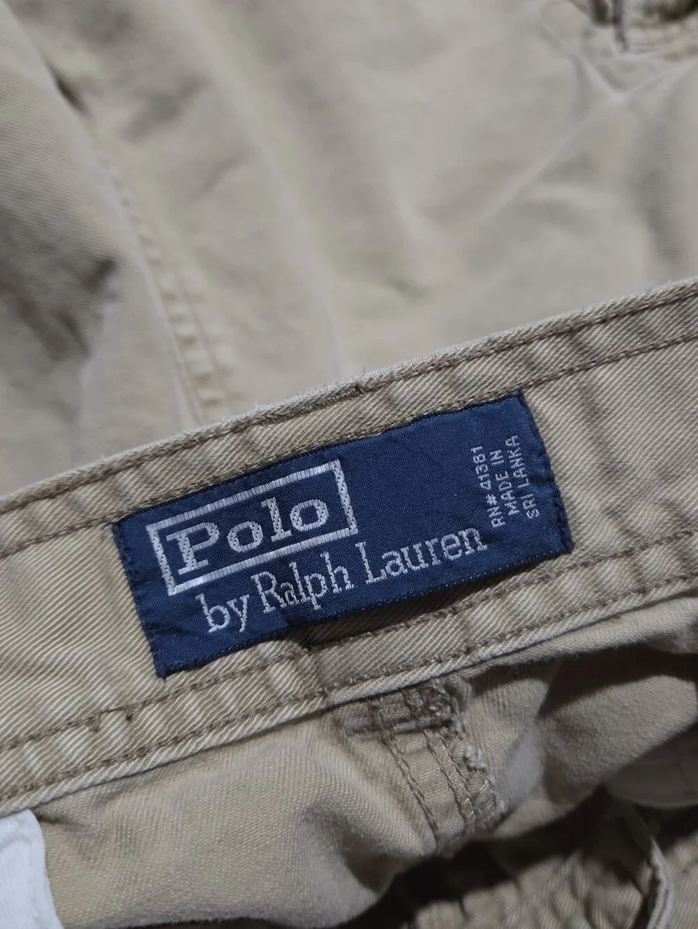 Vintage Polo Ralph Lauren Tan Cargo Shorts 32 100% Cotton